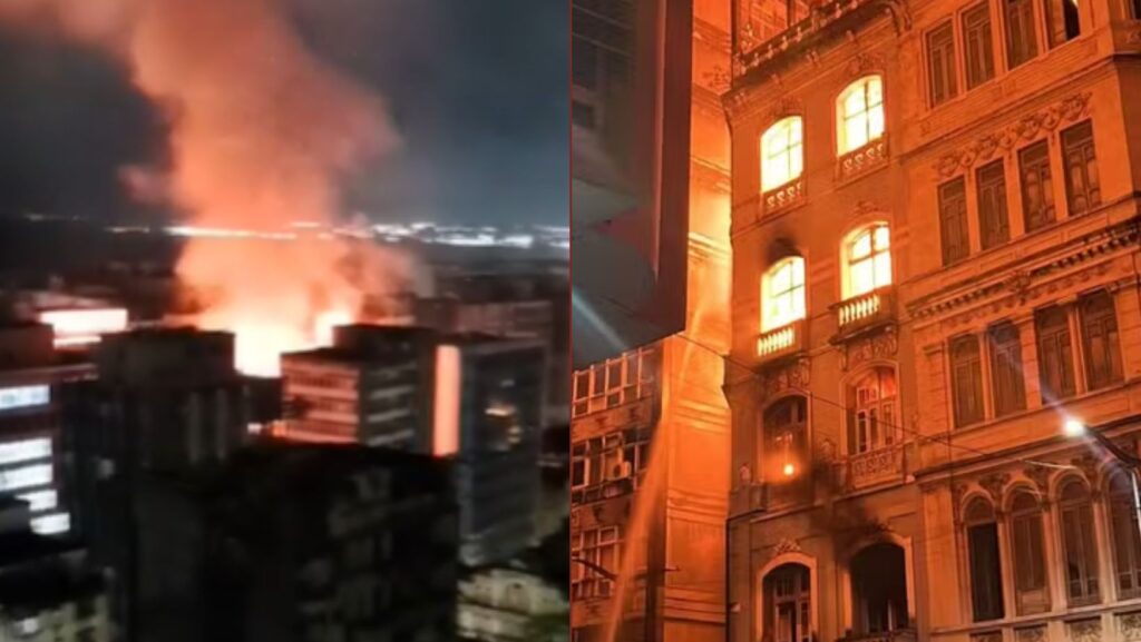 Incêndio atinge três prédios no bairro do Comércio, em Salvador 
