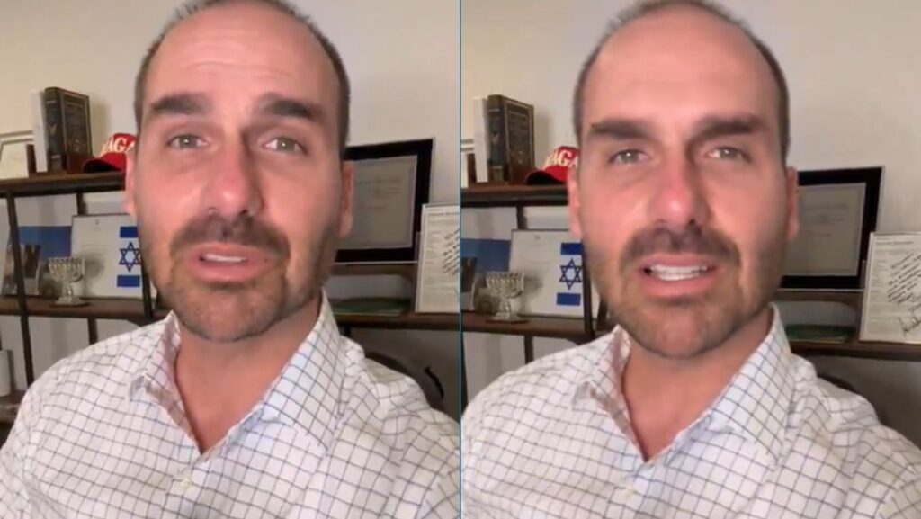 VIDEO: Eduardo Bolsonaro reage a xingamentos de Silas Malafaia em áudios vazados 