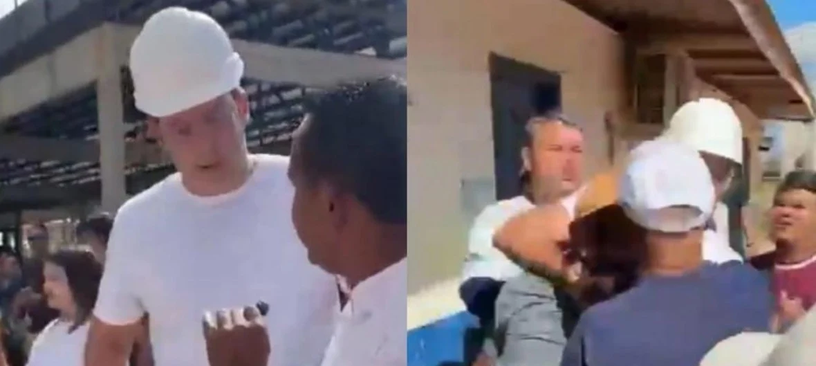 Prefeito de Macapá agride jornalista ao ser questionado sobre obra; veja vídeo
