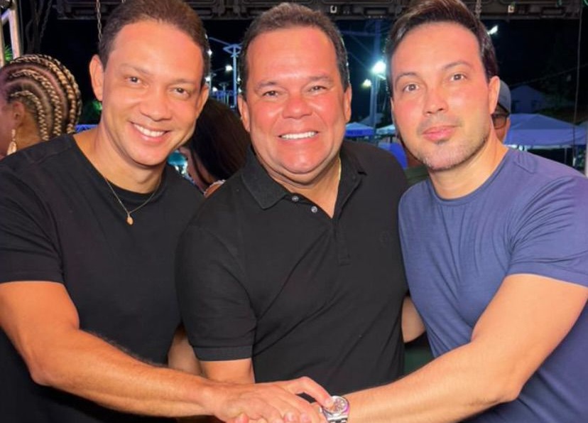 Prefeito e ex de Vera Cruz comemoram sucesso do Bye Bye Verão ao lado do governador em exercício Geraldo Júnior