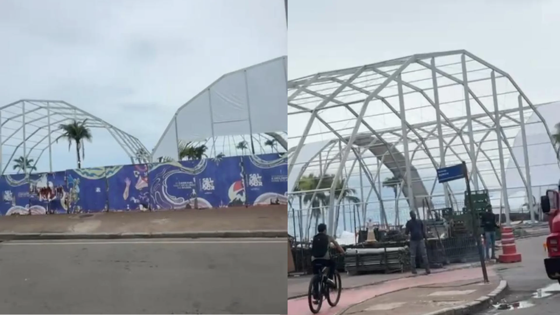 Camarote Salvador nega problema com prefeitura na desmontagem da estrutura; área da SPU continua ocupada