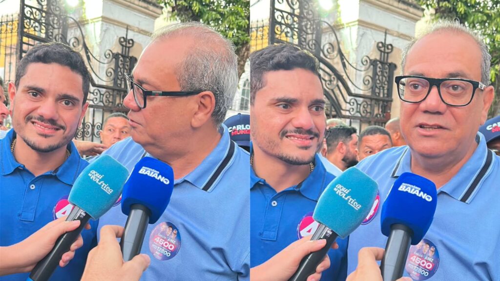 Carlos Muniz destaca início da campanha do filho e diz que vai “trabalhar dez vezes mais” para elegê-lo: “Tem demonstrado que é melhor que o pai”; assista
