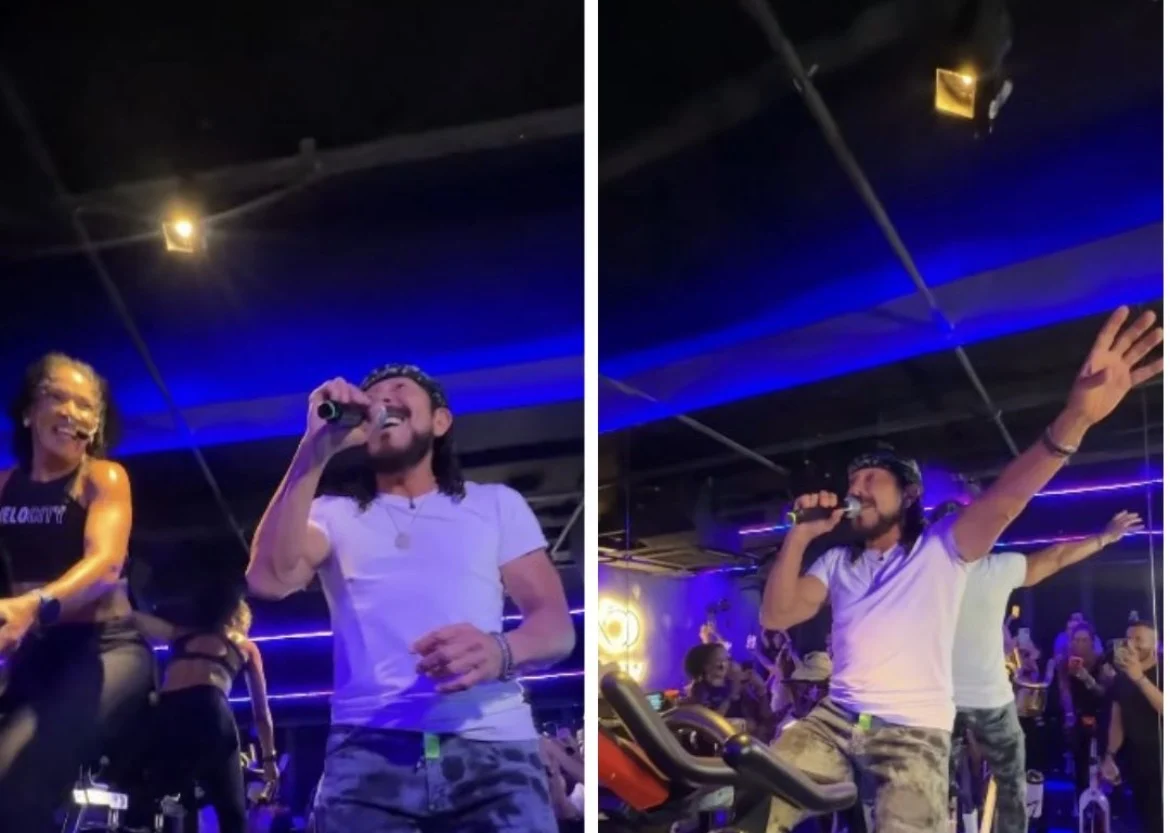 Bell Marques surpreende alunos ao cantar enquanto pedala durante aula de spinning em Salvador