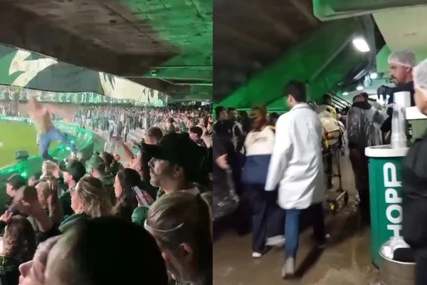Torcedor despenca de arquibancada superior durante clássico no Couto Pereira