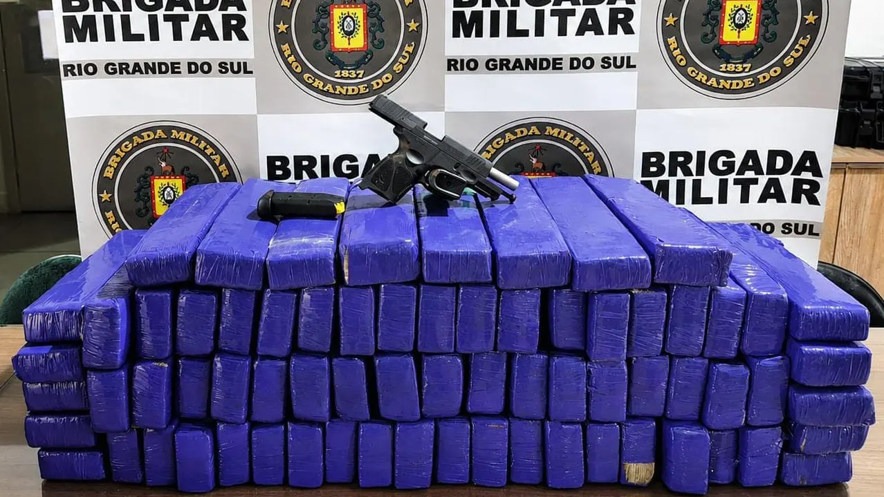 Mais de 50 quilos de maconha são apreendidos pela Brigada Militar na região