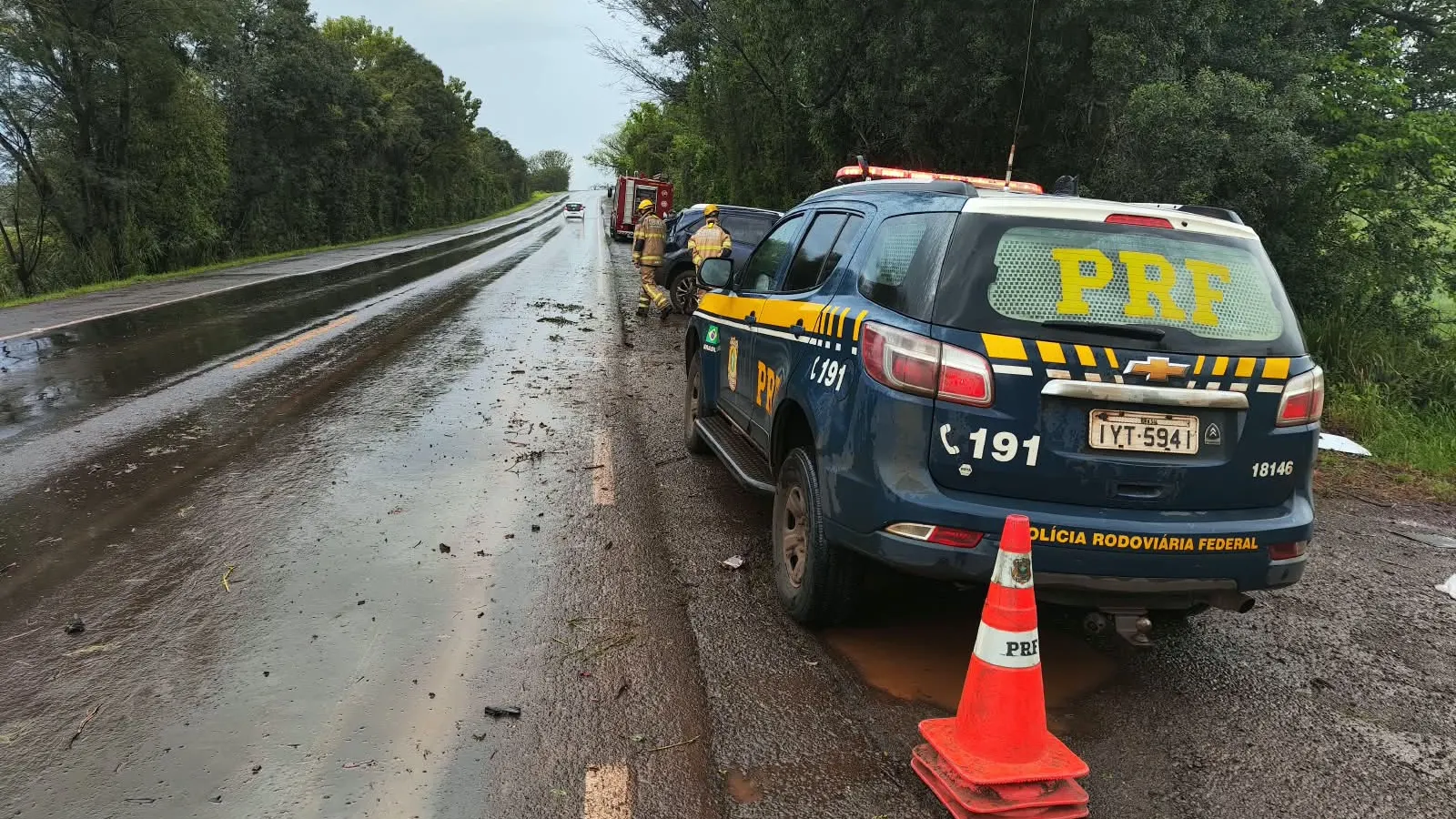 Acidente é registrado na BR-285 na tarde desta segunda-feira