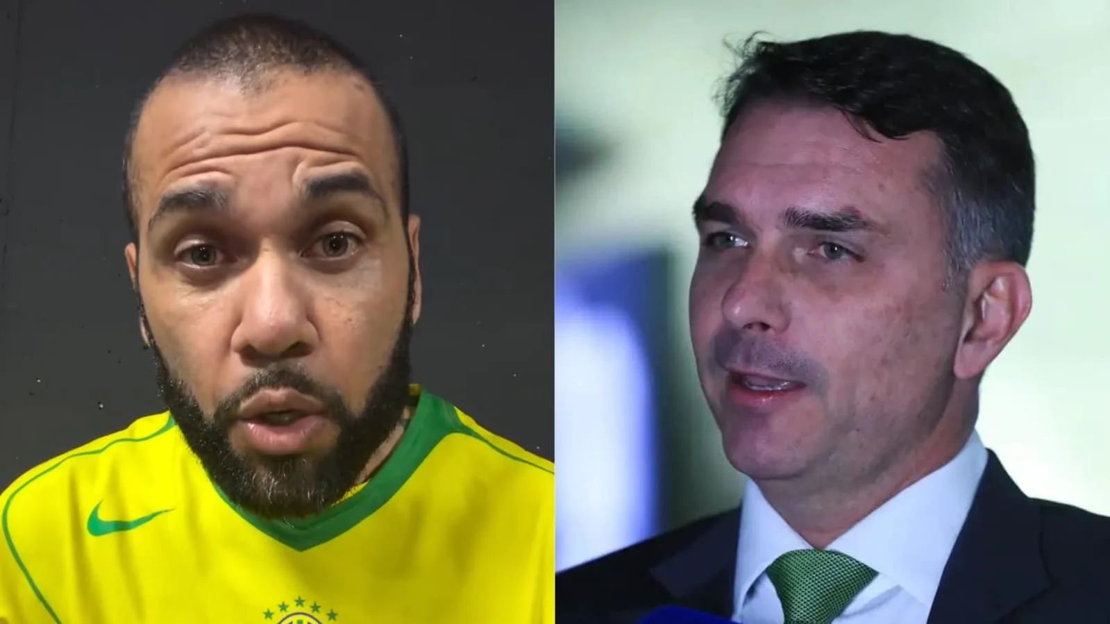 Daniel Alves declara apoio a Flávio Bolsonaro após ‘receber’ orientação religiosa: “O Espírito Santo estava soprando o teu nome”